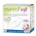 Masmi, Ekologiczne ultracienkie soft podpaski na noc, 10 sztuk