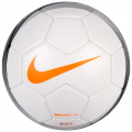 Piłka nożna Nike Mercurial Veer biało-czarna, pomarańczowe logo