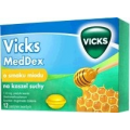 VICKS MEDDEX PASTYLKI DO SSANIA NA KASZEL SUCHY 12 SZTUK