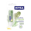 Nivea Pure Natural, pomadka, do ust, Olive&Lemon, 4,8g