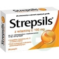 STREPSILS POMARAŃCZOWY Z WITAMINĄ C  PASTYLKI 24 PASTYLKI