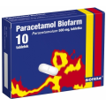 PARACETAMOL BIOFARM 500 MG, 10 TABLETEK