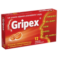 GRIPEX  12 TABLETEK POWLEKANYCH