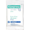 Kompresy z gazy jałowej 12 warstwowe, 5 cm x 5 cm, 3 sztuki
