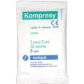 Kompresy z gazy jałowej 12-warstwowe, 7 cm x 7 cm, 3 sztuki