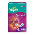 PAMPERS LET'S GO 4 MAXI (9-14 KG) 36 SZT.