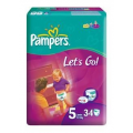 PAMPERS LET'S GO 5 JUNIOR (12-18 KG) 34 SZT.