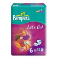 PAMPERS LET'S GO 6 EXTRA LARGE (POW. 16 KG) 32 SZT.
