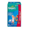 PAMPERS ACTIVE BABY 4 MAXI (7-18 KG) 76 SZT. JUMBO PACK