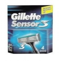 GILLETTE - OSTRZA SENSOR 3 (4 SZTUKI)