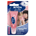 NIVEA LIP CARE - POMADKA CAREGLOSS&SHINE PINK, TUBKA 10 ML
