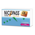 NICOPASS 1,5 MG PASTYLKI DO SSANIA LUKRECJOWO-MIĘTOWE 12 SZT.
