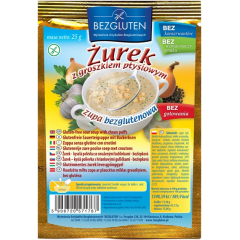 BEZGLUTEN - ZUPA ŻUREK Z GROSZKIEM PTYSIOWYM 25 GR