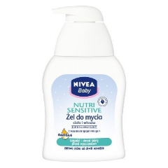 Nivea Baby Łagodzący żel do mycia ciała i włosów NUTRI SENSITIVE