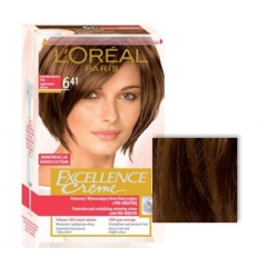 Loreal Excellence Creme, Krem koloryzujący, nr 6,41 jasny bursztynowy brąz