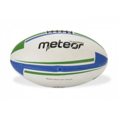 Piłka do rugby Meteor rozmiar 5 biała ze szwem