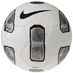 Piłka nożna Nike T90 Strike biało-srebrna