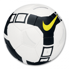 Piłka nożna Nike T90 Club Team biała, żółte logo