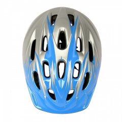 Kask rowerowy dla dzieci Meteor MV12 niebiesko-srebrny