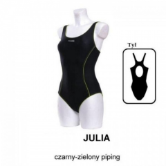 Kostium pływacki Aqua-Speed Julia r.152 czarno-zielony