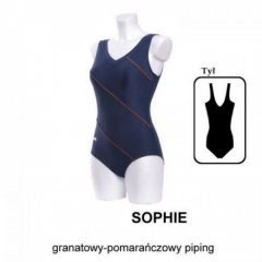 Kostium pływacki Aqua-Speed Sophie r.40 granatowo-pomarańczowy