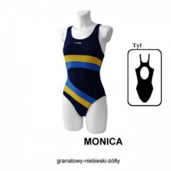 Kostium pływacki Monica r.176 granatowo-niebiesko-żółty