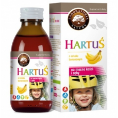 LABORATORIA NATURY HARTUŚ SYROP NA MOCNE KOŚCI I ZĘBY O SMAKU BANANOWYM 150 ML