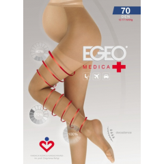 EGEO MEDICA RAJSTOPY PRZECIWŻYLAKOWE CIĄŻOWE  70 DEN (12-17 MMHG) KOLOR VISIONE ROZMIAR 2