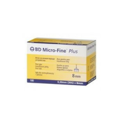 BD PEN igly, (micro-fine plus), (0,30x8mm),(zolte),5 szt