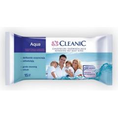 Cleanic, chusteczki,odswiez.,Aqua, 15 szt