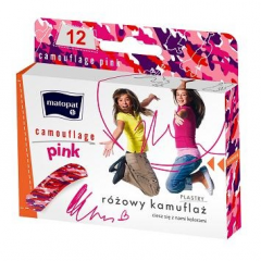 PLASTER ZESTAW CAMOUFLAGE PINK*12 SZT.