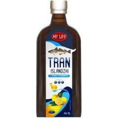 Tran islandzki, o sm. cytrynowym, 250 ml