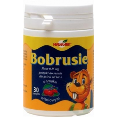 BOBRUSIE-FLUOR 0,25 MG 30 PASTYLEK SMAK WIŚNIOWY