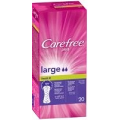 CAREFREE - WKŁADKI HIGIENICZNE PLUS LARGE  20 SZT