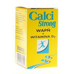 CALCI STRONG WAPŃ + WITAMINA D3 60 TABL. DO SSANIA O SMAKU MIĘTOWYM