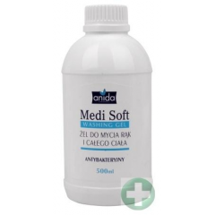 MEDI-SOFT WASHING GEL - ANTYBAKTERYJNY ŻEL DO MYCIA CIAŁA I RĄK 500 ML, BEZ DOZOWNIKA