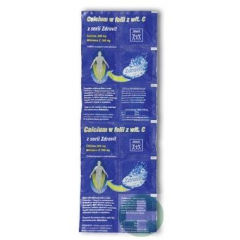 ZDROVIT CALCIUM 300 MG Z WITAMINĄ C W FOLII 12 TABLETEK MUSUJĄCYCH