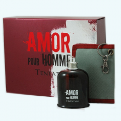 AMOR POUR HOMME TENTATION WODA TOALETOWA SPRAY 125ML + PORTFEL