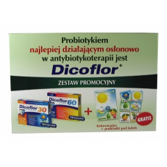 Dicoflor 30, 10 kapsułek + Dicoflor 60, 30 kapsułek, ZESTAW FAMILIJNY Z GRATISEM!