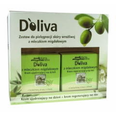 DOLIVA ZESTAW DO PIELĘGNACJI SKÓRY WRAŻLIWEJ Z MLECZKIEM MIGDAŁOWYM