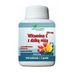 VITACOM WITAMINA C 500 MG Z DZIKĄ RÓŻĄ, 107 TABLETEK