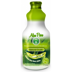 ALOES -  ALOE PURE - NATURALNY SOK  Z MIĄŻSZEM 1 LITR