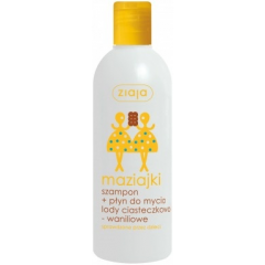 ZIAJA MAZIAJKI SZAMPON + PŁYN DO MYCIA DLA DZIECI LODY CIASTECZKOWO - WANILIOWE 400 ML