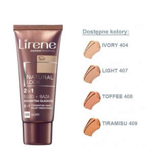 Lirene Natural Look Fluid 2w1 Fluid+baza nr404 Ivory