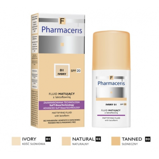 PHARMACERIS F - DELIKATNY FLUID MATUJĄCY 02 NATURALNY