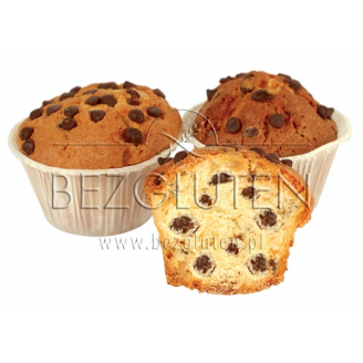 BEZGLUTEN - MUFFINSY Z KAWAŁKAMI CZEKOLADY BEZGLUTENOWE 4 SZTUKI