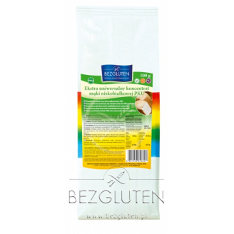 BEZGLUTEN - EXTRA UNIWERSALNY KONCENTRAT MĄKI NISKOBIAŁKOWEJ PKU 500 GR