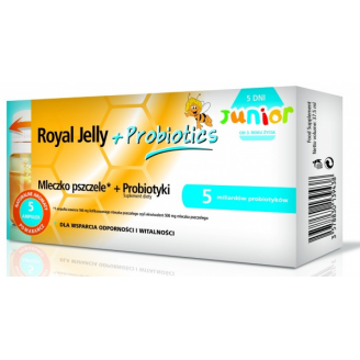 WALMARK MLECZKO PSZCZELE + PROBIOTYK JUNIOR FIOLKI 5 X 7,5 ML