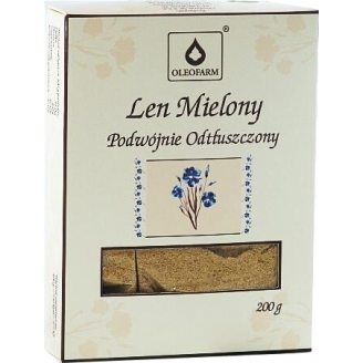 Len mielony podwójnie odtłuszczony, 200 g