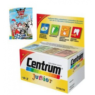 CENTRUM JUNIOR 30 TABLETEK + PREZENT DLA CHŁOPCA FIGURKA GRUNWALD 1410